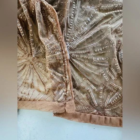 Retrofete Bessie Embellished Sheer Crop Top - Picture 7 of 8